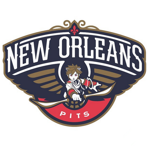 New Orleans Pits logo fabric transfer